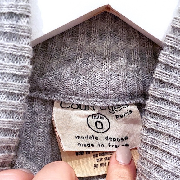 Courreges Grey Ribbed Turtleneck - S - Picture 6 of 7